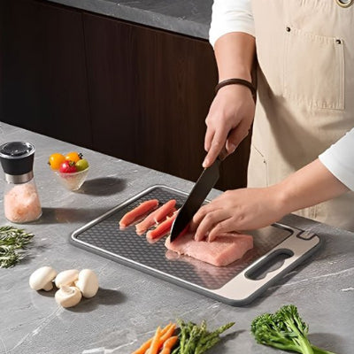 Planche a decouper L'inoxdurable inoxydable couteau tranchant poulet