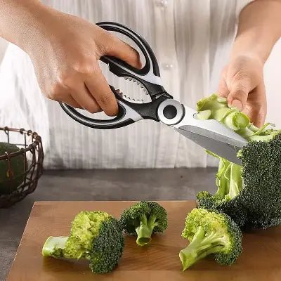 Ciseaux de cuisine multifonctions noir coupant brocoli