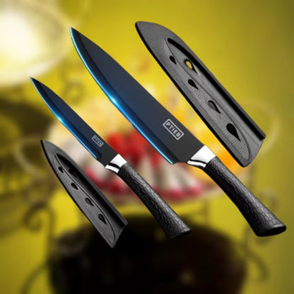 Couteau cuisine avec étuis protection