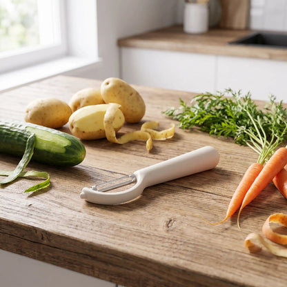 éplucheur légumes magique blanc