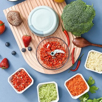 Hachoir manuel famille dynamo bols légumes