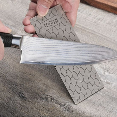 Pierre à aiguiser Diamantée avec couteau du chef