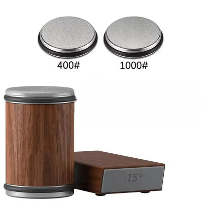 Pierre à aiguiser double-face brun