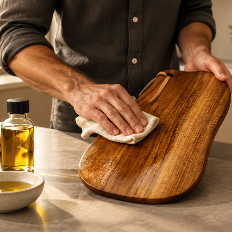 Planche à découper bois homme huilant planche pour entretien