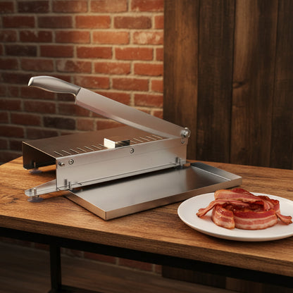 Trancheuse à jambon avec assiette bacon