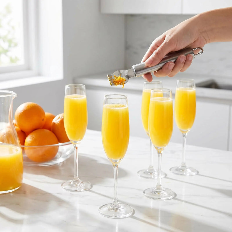 Zesteur citron préparer des mimosa ajouter zeste orange