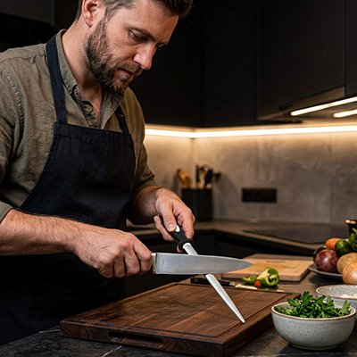 Aiguiseur couteau homme affûte aisément couteau
