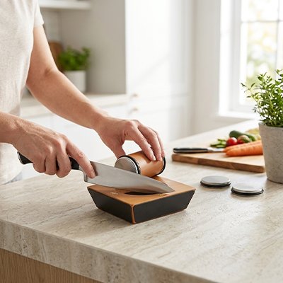 Aiguiseurs de couteaux Compatible avec différents types de lames