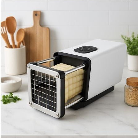 coupe frite électrique compacte sur comptoir cuisine