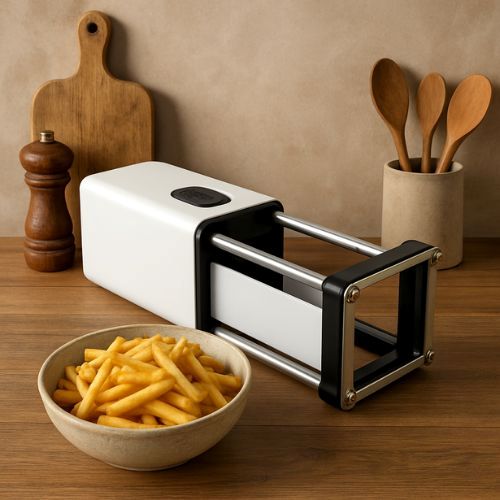 coupe frite électrique sur comptoir préparation frites facile