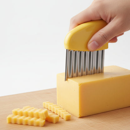 coupe frite manuel main tranchant bloc fromage