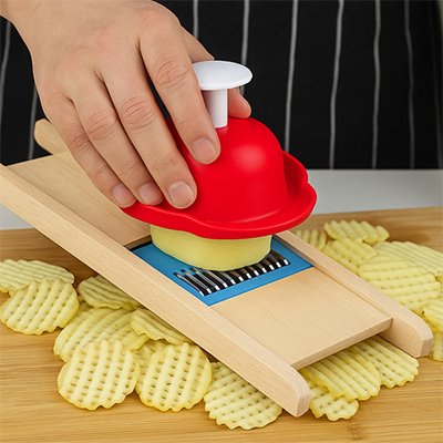 Coupe frites manuel main tranchant des frites ondulées