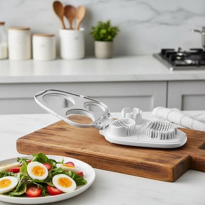 coupe oeuf préparation salade rapide