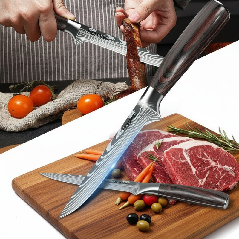 couteau a viande désosseur précision lame damas