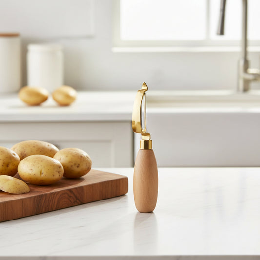 econome pomme de terre sur comptoir cuisine