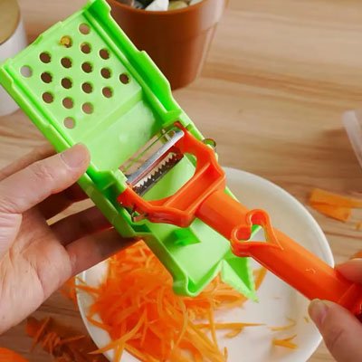 Eplucheur carotte sécuritaire avec protection des doigts 