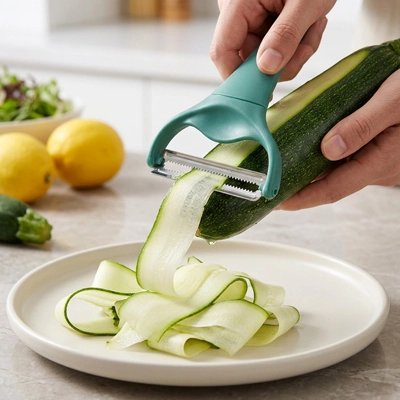 Eplucheur pomme de terre rubans décoratif de zucchinis