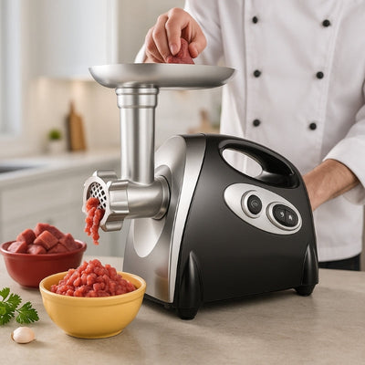 hachoir electrique a viande gourmet acier chef hachant viande