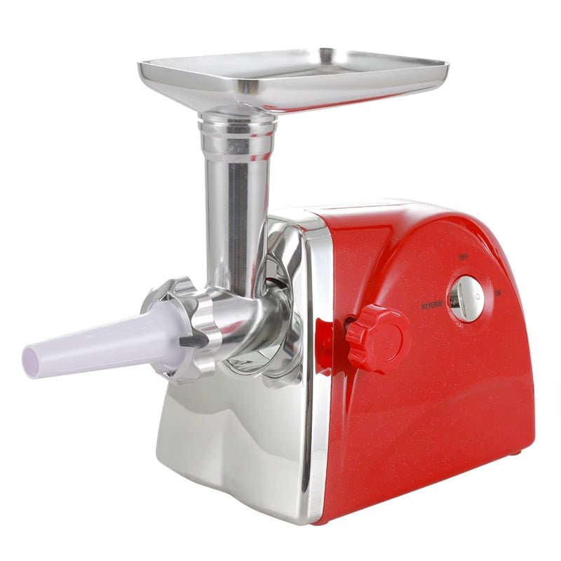 hachoir electrique a viande gourmet acier rouge pour saucisse