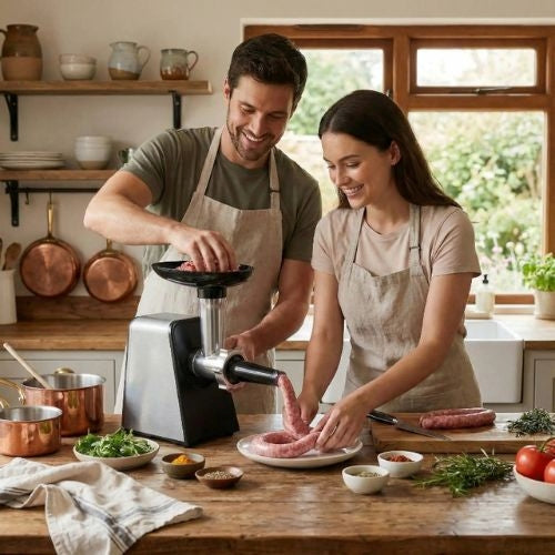 hachoir électrique couple faisant saucisse facilement