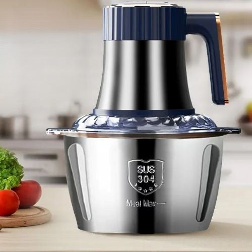 hachoir electrique main de chef sur comptoir robustesse