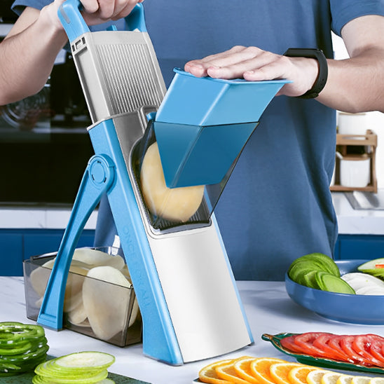 mandoline alliee montrant guide protection