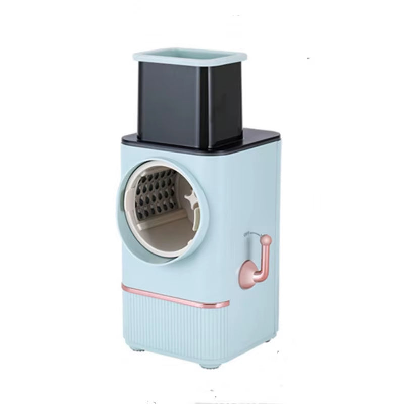 mandoline cuisine electrique couleur bleue