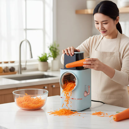 mandoline cuisine electrique dame râpant carottes