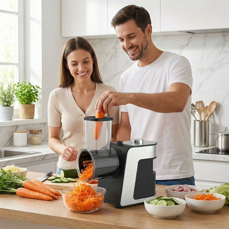 mandoline cuisine électrique homme râpe des carottes