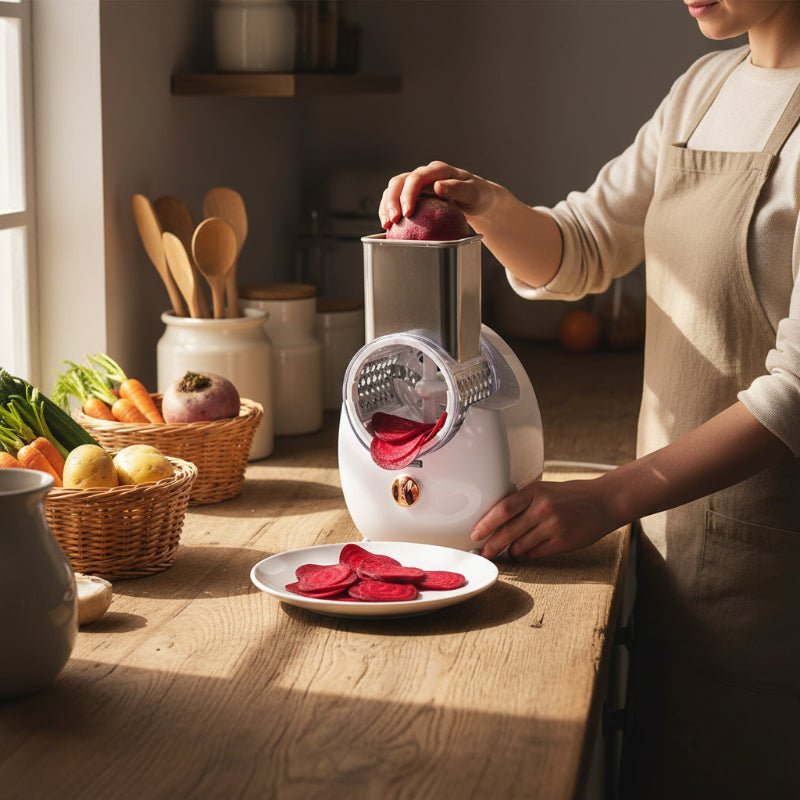 mandoline electrique-cuisine-dame-tranchant-chips-betteraves