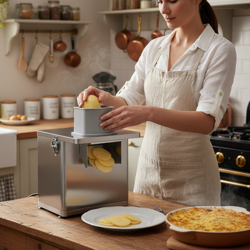 mandoline multifonctions electrique cuisine préparer gratin dauphinois rapidement