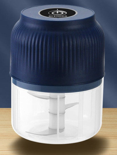 mini hachoir électrique bleu foncé