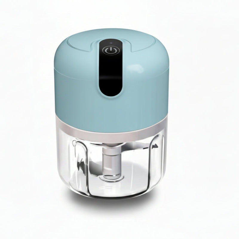 mini hachoir électrique bleu