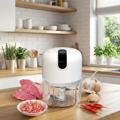 mini hachoir électrique compact avec légumes viande comptoir hacher sans effort