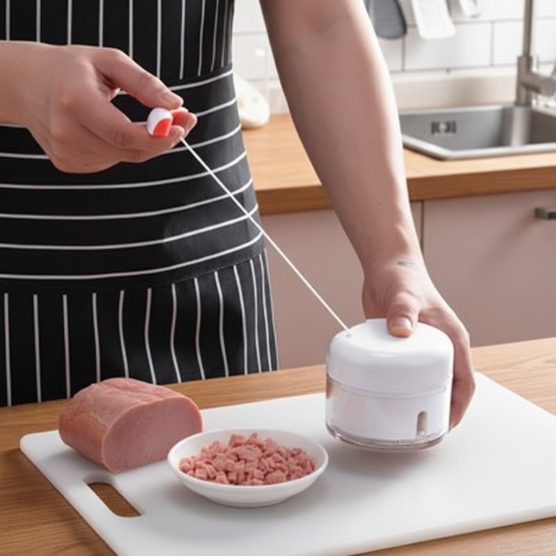 Mini hachoir pour viande système de traction par corde pour hacher aliments