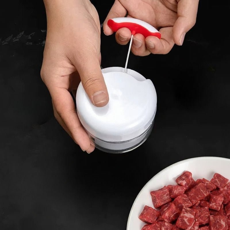 mini hachoir pour viande tirer sur corde pour hacher cube bœuf