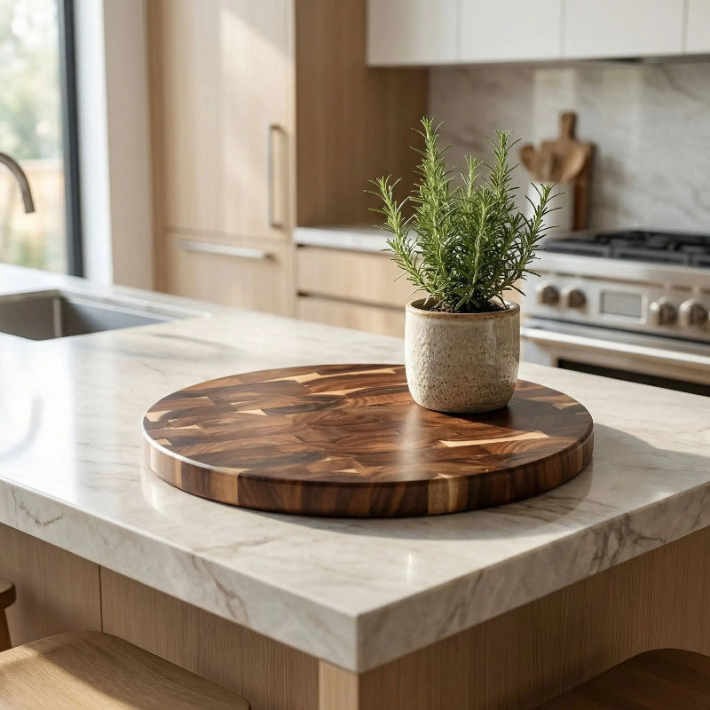 planche à découper bois damier plateau décoratif pour cuisine