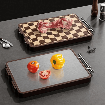 planche à découper damier utilisable deux côtés
