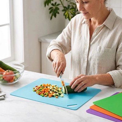 Planche à découper plastique trancher du concombre