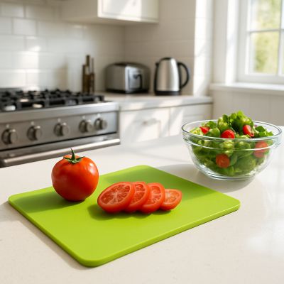 planche à decouper tranche de vie verte pour légumes