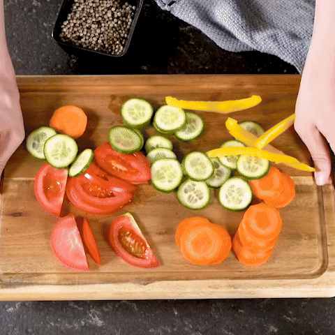 planche decouper bois avec legumes video explicatif