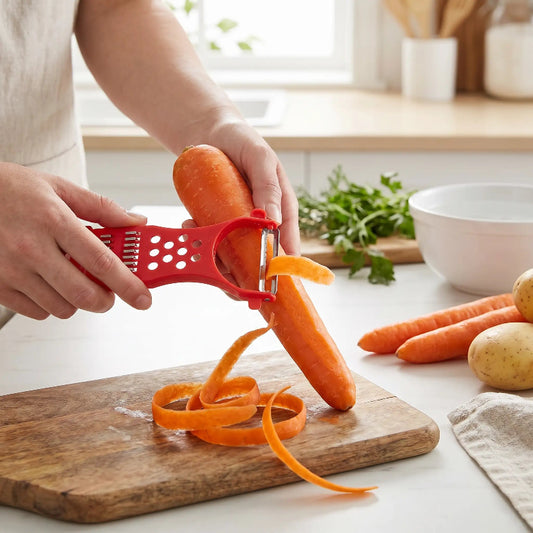 épluche carotte femme épluche aisément les carottes