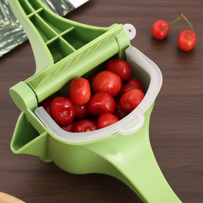 presse agrume cerise dans compartiment pour presser