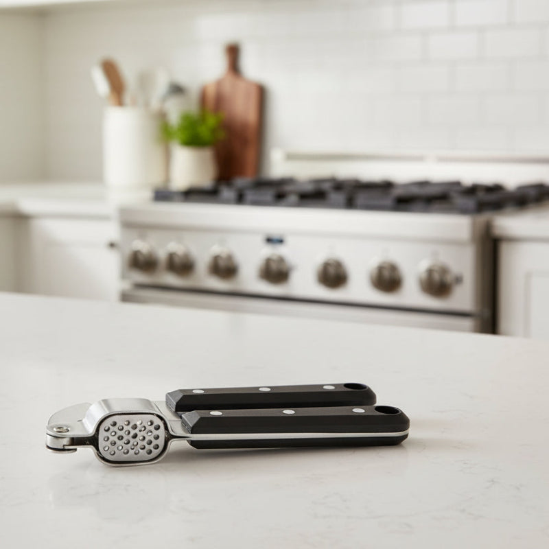 presse ail compacte dans cuisine moderne