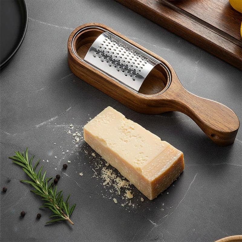 rape a fromage avec manche en bois ergonomique