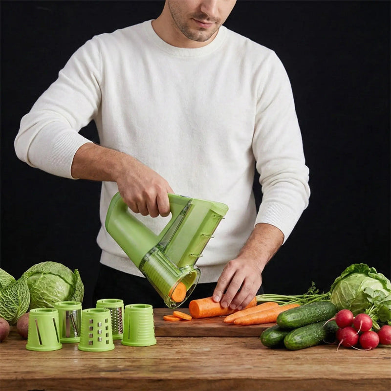 râpe à légumes électrique homme tranchant carottes