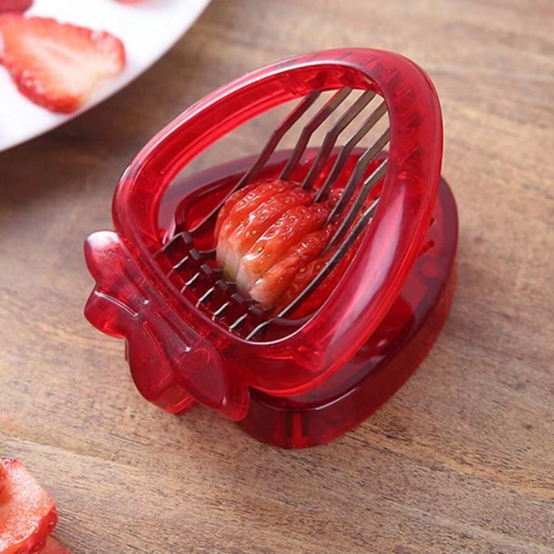 trancheuse tranches uniformes de fraises
